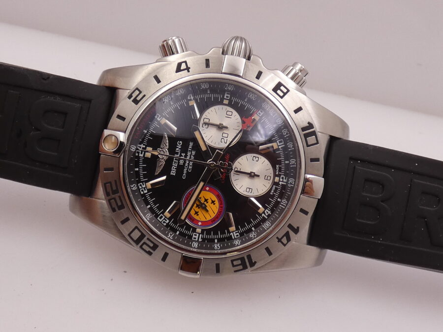 Breitling Chronomat 44 GMT Patrouille Suisse AB0420 WITH PAPERS Anno 2018 TOP CONDITION Edizione Limitata 1000pc - immagine 6