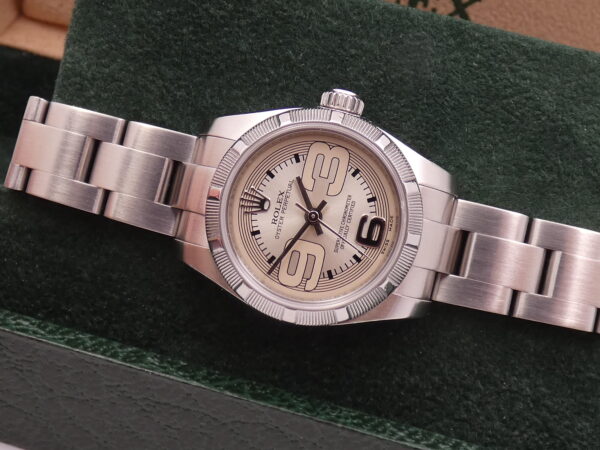 Rolex Oyster Perpetual Lady 26mm 176210 WITH PAPERS & TAG PRICE Anno 2008 Automatico Thunderbird Bezel