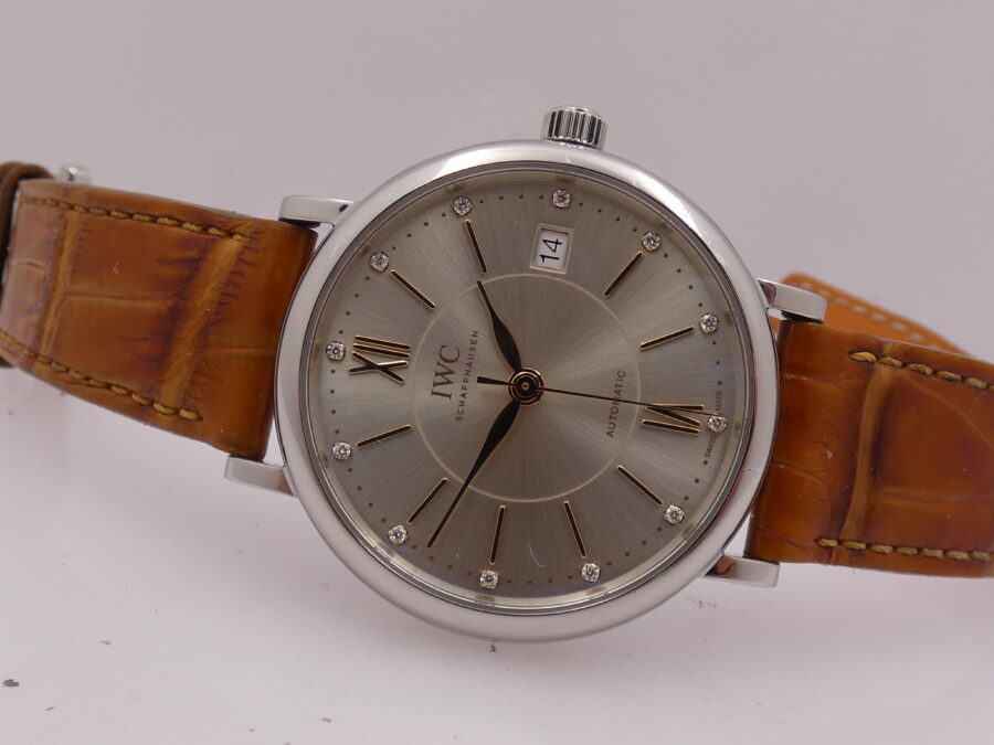 IWC Portofino Automatic 37mm DIAMOND DIAL With PAPERS Anno 2018 IW4581 Acciaio - immagine 6