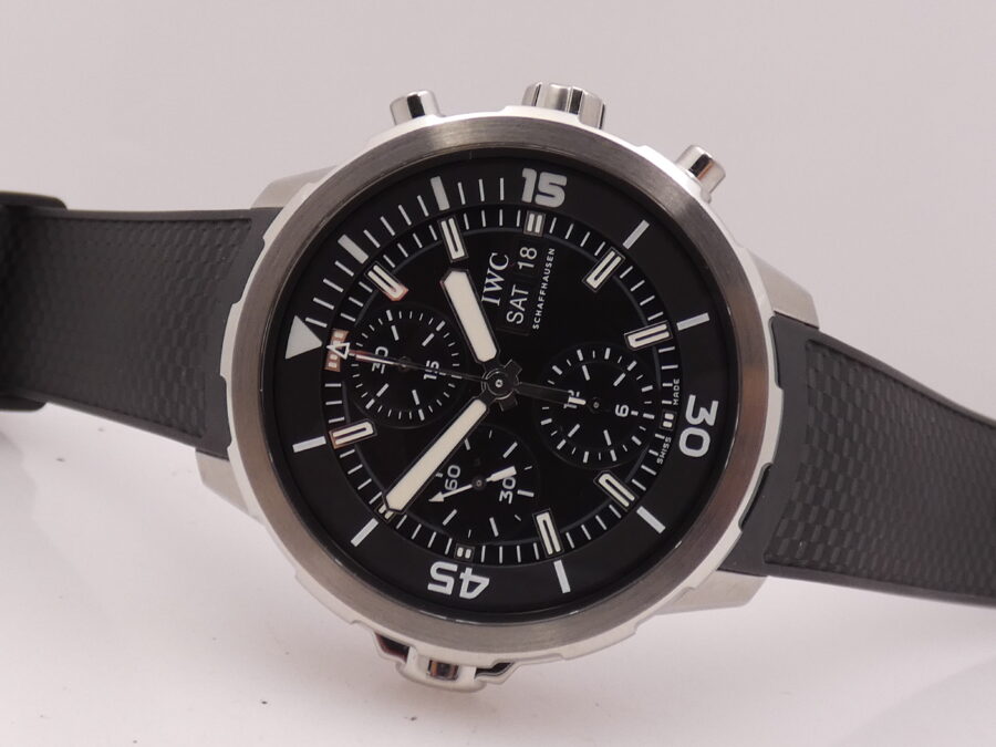 Cronografo IWC Aquatimer Day-Date 45mm IW3768 With PAPERS Acciaio 2016 LIKE NEW Automatico Acciaio - immagine 5