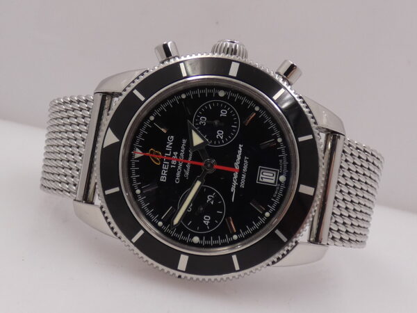 Cronografo Breitling Superocean Heritage 44mm A23370 Anno 2013 FULL SET Automatico Bracciale Mesh