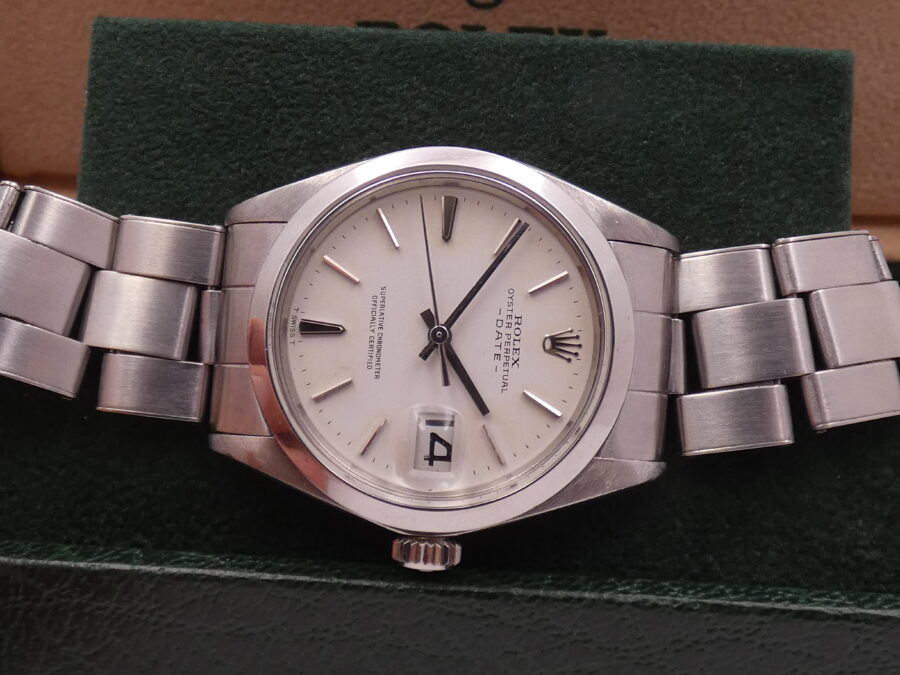 Rolex Oyster Perpetual Date 1500 Anno 1969 Automatico Acciaio Bracciale Rivettato - immagine 5