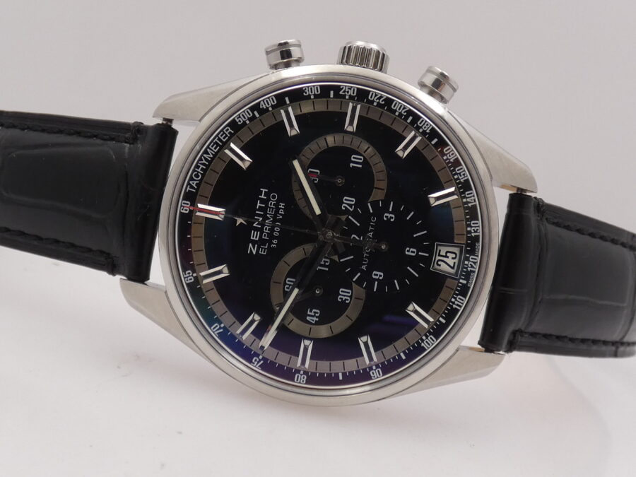 Zenith El Primero Chronomaster 36'000 Vph Chrono WITH BOX Automatic Anno 2015 Acciaio 03.2040.400 - immagine 6