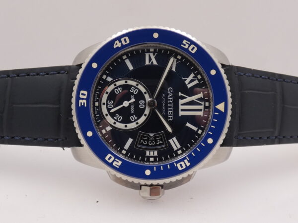 Cartier Calibre de Cartier Diver 3729 Deep Blue Dial Lunetta in Ceramica Automatico Acciaio
