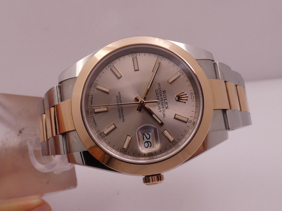 Rolex Datejust 41 126301 Oro Rosa 18Kt SUNDUST BOX&PAPERS NEAR N.O.S. With Some Stickers Anno 2018 Automatico - immagine 7