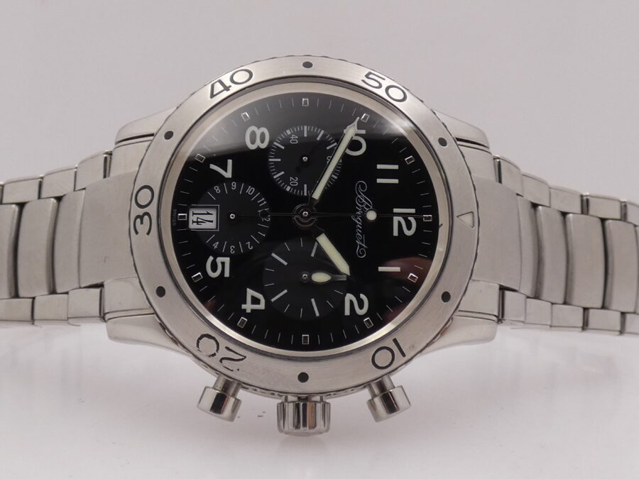 Cronografo Breguet Type XX - XXI - XXII Transatlantique 3820 Flyback Anni 2000's Automatico Acciaio Type XX Braccialato - immagine 7