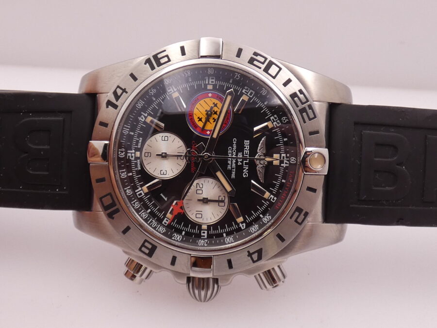 Breitling Chronomat 44 GMT Patrouille Suisse AB0420 WITH PAPERS Anno 2018 TOP CONDITION Edizione Limitata 1000pc - immagine 7