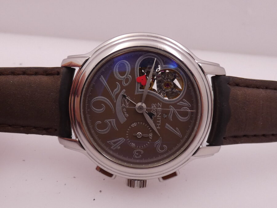Zenith El Primero Chronomaster Lady WITH PAPERS Open Love Power Reserve Anno 2009 Automatico Acciaio - immagine 7