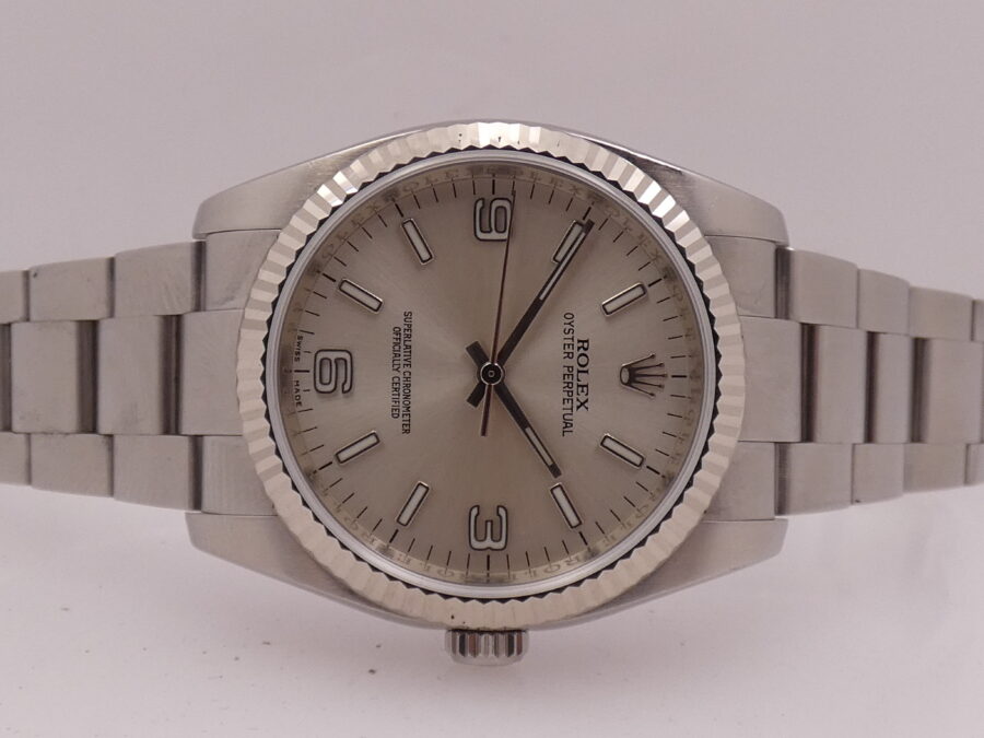 Rolex Oyster Perpetual 36 116034 Lunetta Oro Bianco 18Kt BOX&PAPERS Anno 2008 Automatico - immagine 6