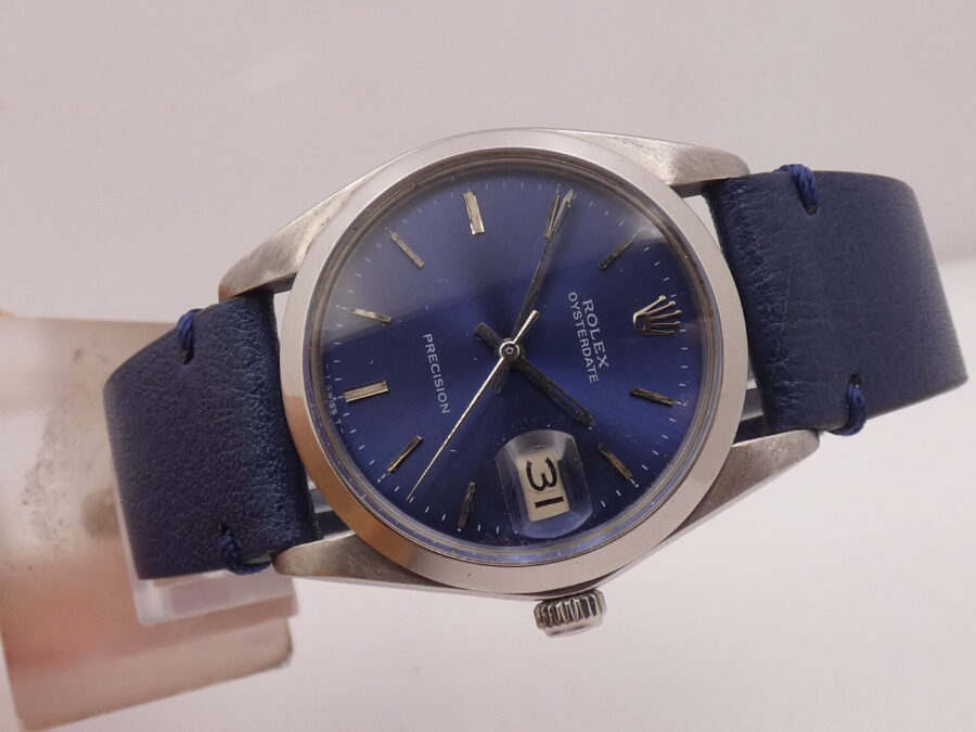 Rolex Oysterdate Precision 6694 Anno 1985 Blue Dial Carica Manuale Cal. 1225 Vintage - immagine 6