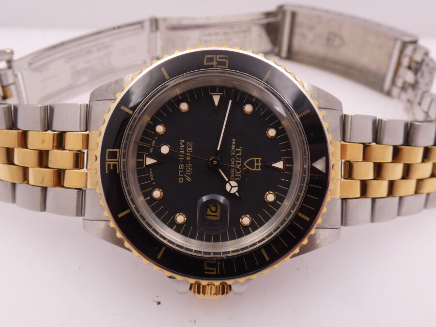 Tudor Mini-Sub 73091 By Rolex GILT DIAL 18Kt Oro &Acciaio Acciaio 1989 Automatico - immagine 6