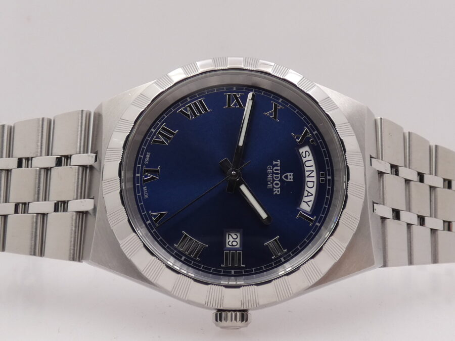 Tudor Royal Day-Date 28600 LIKE NEW BOX&PAPERS ITALY 2023 Automatico Lunetta Thunderbird Bracciale Jubille Acciaio - immagine 7