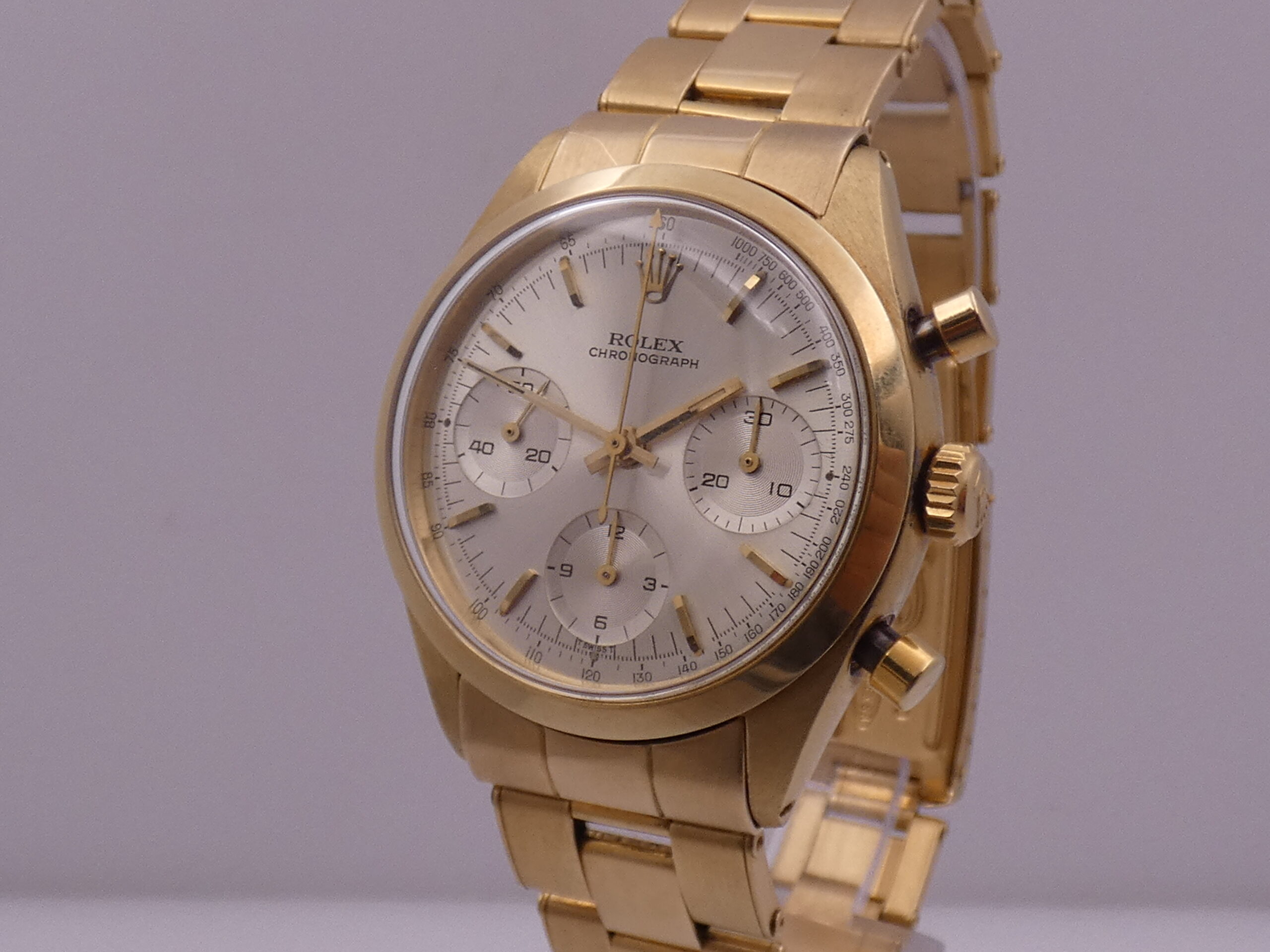 Rolex Chronograph Untouched PRE-DAYTONA 6238 ORO PIENO 18KT BOX&PAPERS ANNO 1966 MAI LUCIDATO - immagine 7