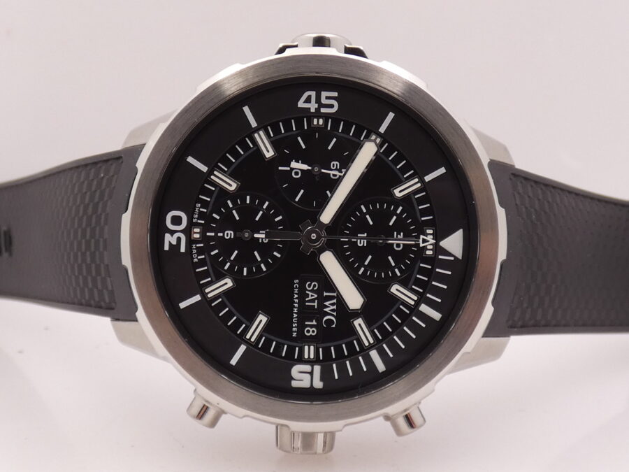 Cronografo IWC Aquatimer Day-Date 45mm IW3768 With PAPERS Acciaio 2016 LIKE NEW Automatico Acciaio - immagine 6