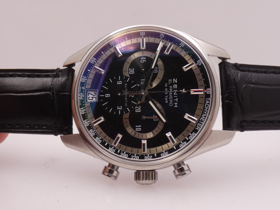 Zenith El Primero Chronomaster 36'000 Vph Chrono WITH BOX Automatic Anno 2015 Acciaio 03.2040.400 - immagine 7