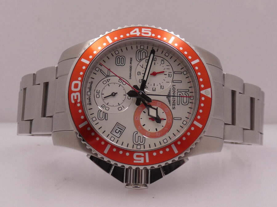 Longines HydroConquest Chronograph N.O.S. BOX&PAPERS New Old Stock L3.690.4  Braccialato - immagine 7