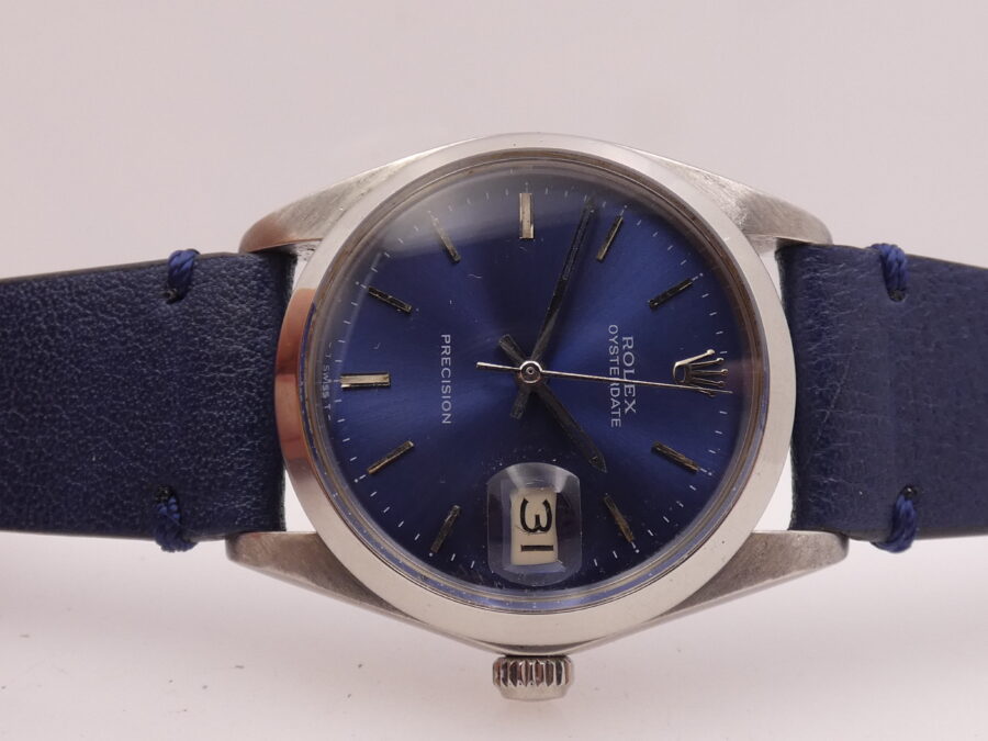 Rolex Oysterdate Precision 6694 Anno 1985 Blue Dial Carica Manuale Cal. 1225 Vintage - immagine 7