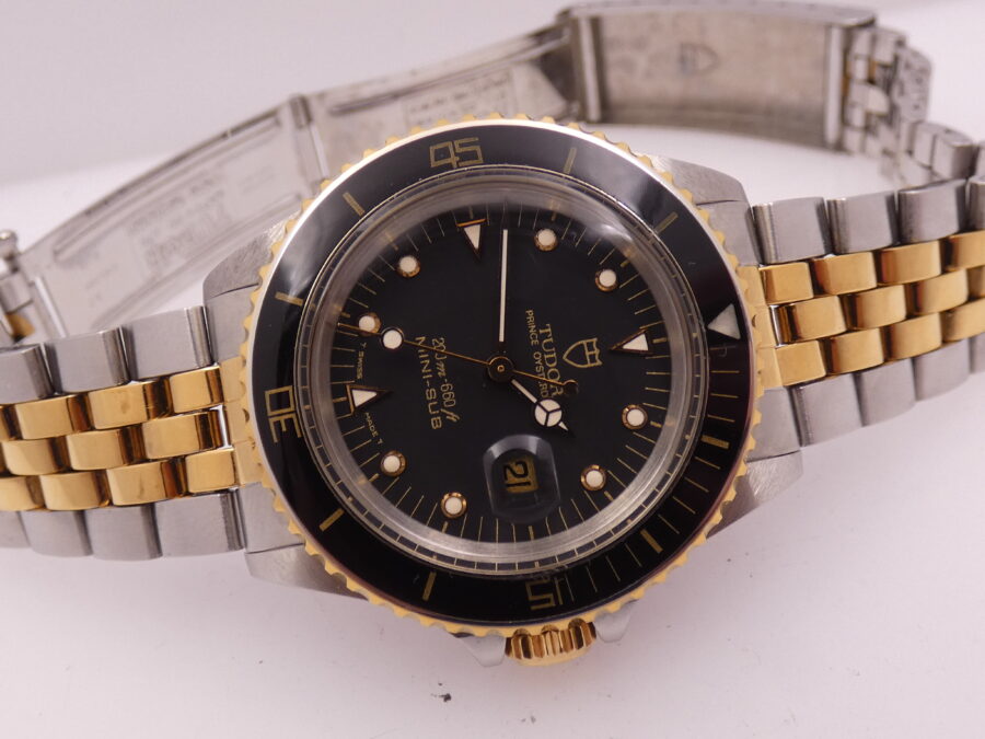 Tudor Mini-Sub 73091 By Rolex GILT DIAL 18Kt Oro &Acciaio Acciaio 1989 Automatico - immagine 7
