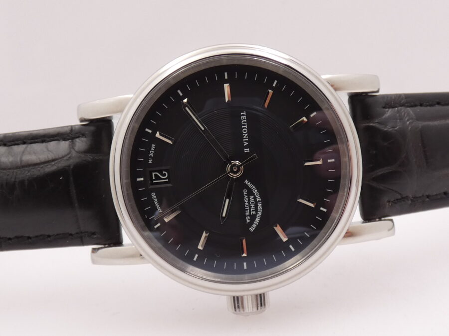 Mühle Glashütte Teutonia II Medium NEW BOX&PAPERS Acciaio Automatico Edizione Limitata Mai Indossato - immagine 8