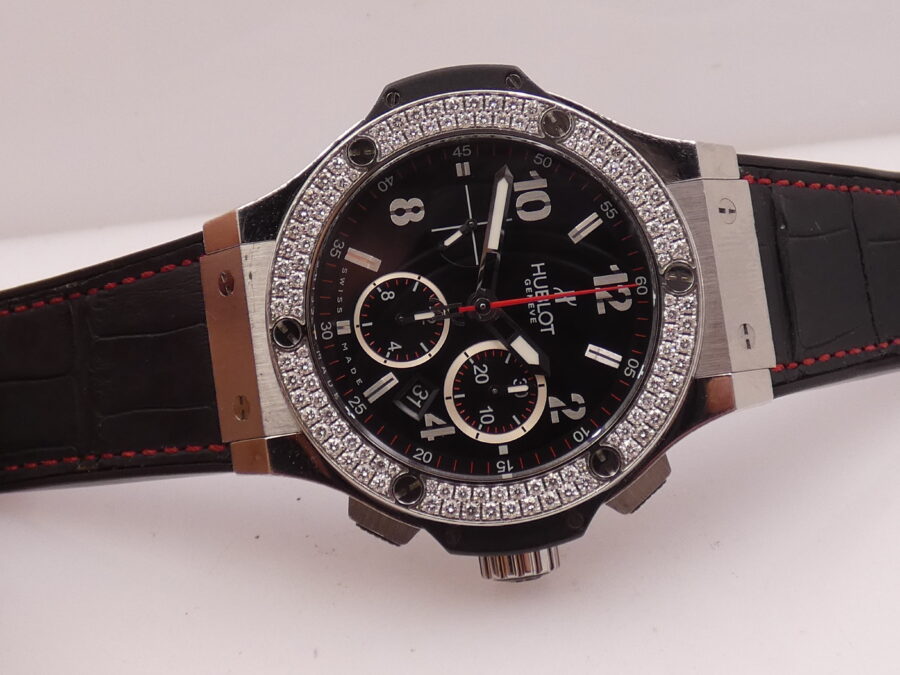 Cronografo Hublot Big Bang 44 mm DIAMOND BEZEL Automatico Acciaio Ref. 301.SX.130.RX.114 - immagine 8