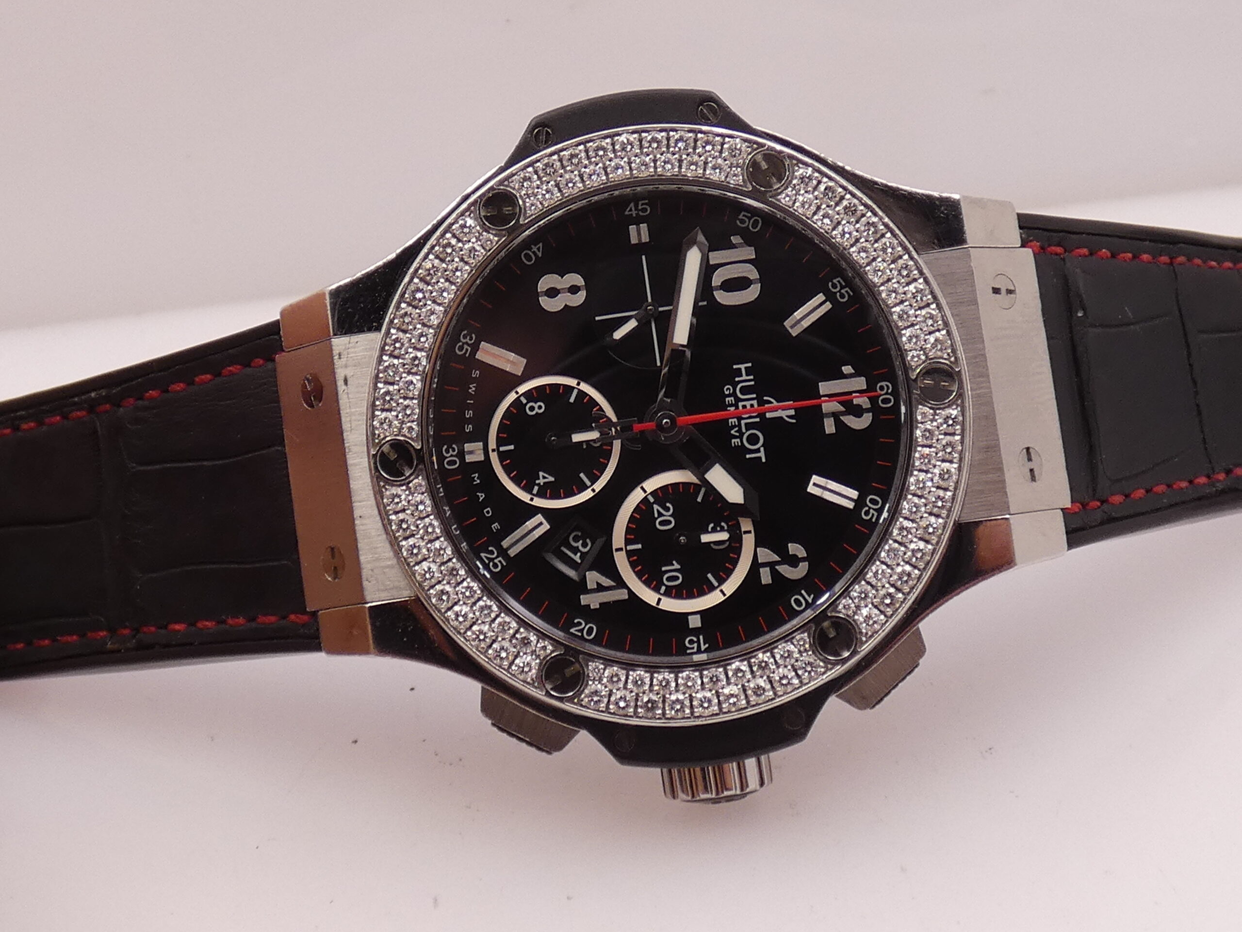 Cronografo Hublot Big Bang 44 mm DIAMOND BEZEL Automatico Acciaio Ref. 301.SX.130.RX.114 - immagine 8