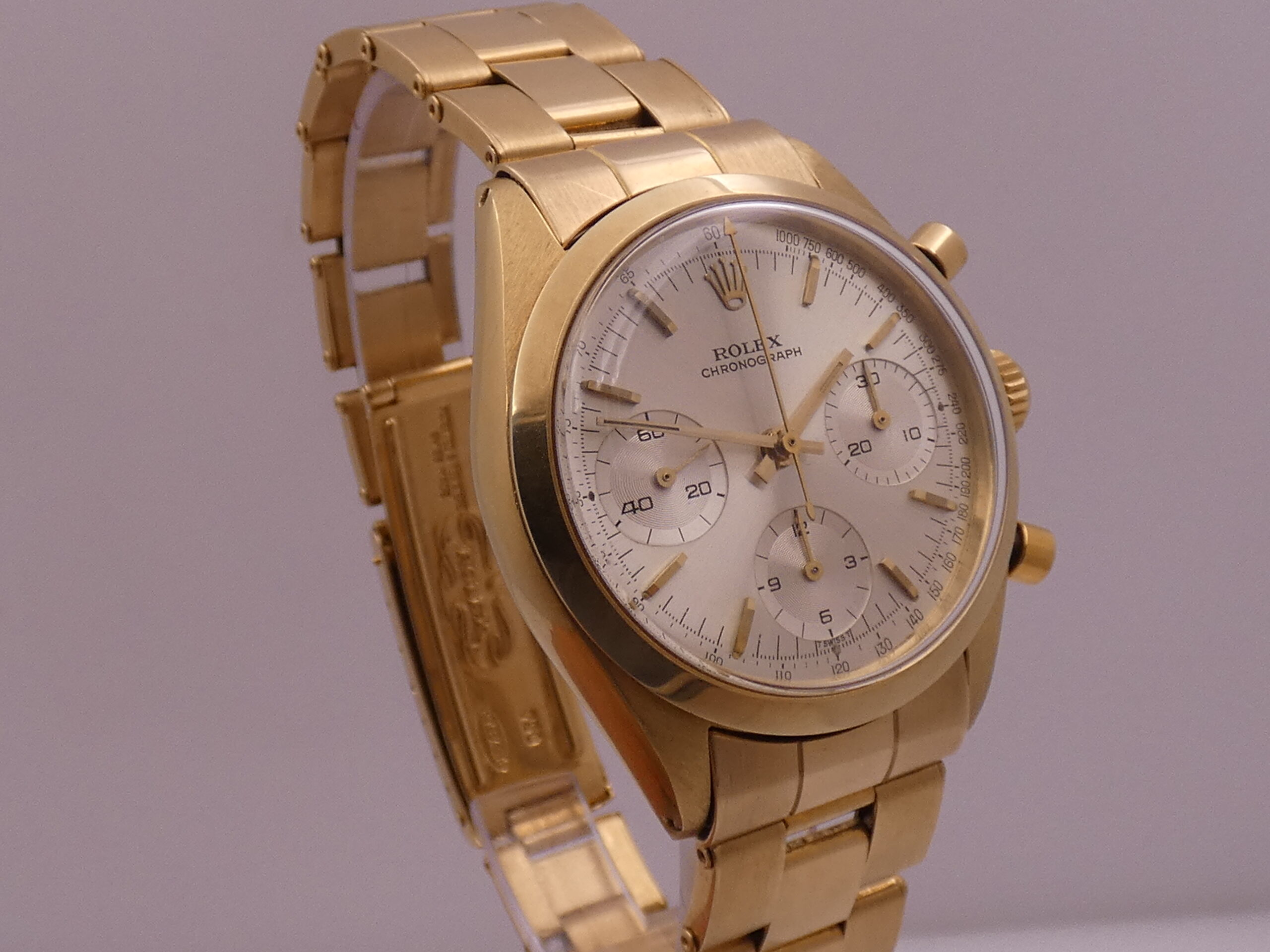 Rolex Chronograph Untouched PRE-DAYTONA 6238 ORO PIENO 18KT BOX&PAPERS ANNO 1966 MAI LUCIDATO - immagine 8