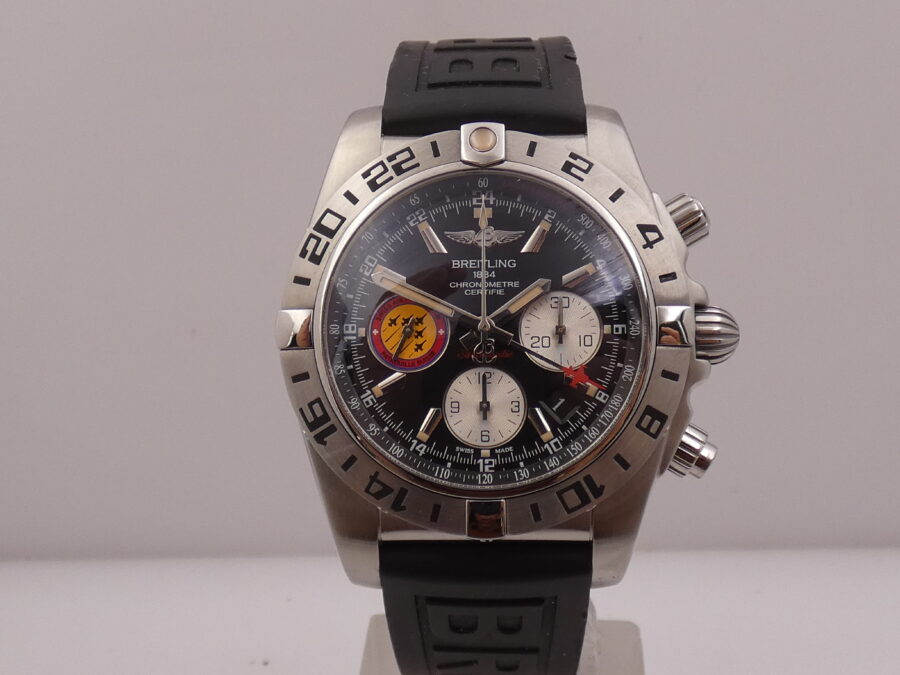 Breitling Chronomat 44 GMT Patrouille Suisse AB0420 WITH PAPERS Anno 2018 TOP CONDITION Edizione Limitata 1000pc - immagine 9