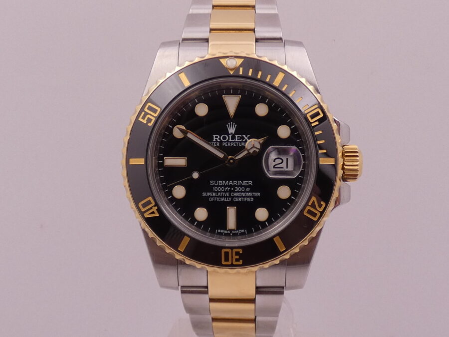 Rolex Submariner Date 116613LN Oro massiccio & Acciaio 18Kt BOX&PAPERS Anno 2011 Automatico - immagine 9
