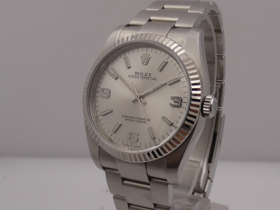 Rolex Oyster Perpetual 36 116034 Lunetta Oro Bianco 18Kt BOX&PAPERS Anno 2008 Automatico - immagine 8