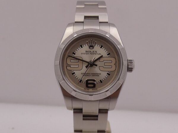 Rolex Oyster Perpetual Lady 26mm 176210 WITH PAPERS & TAG PRICE Anno 2008 Automatico Thunderbird Bezel