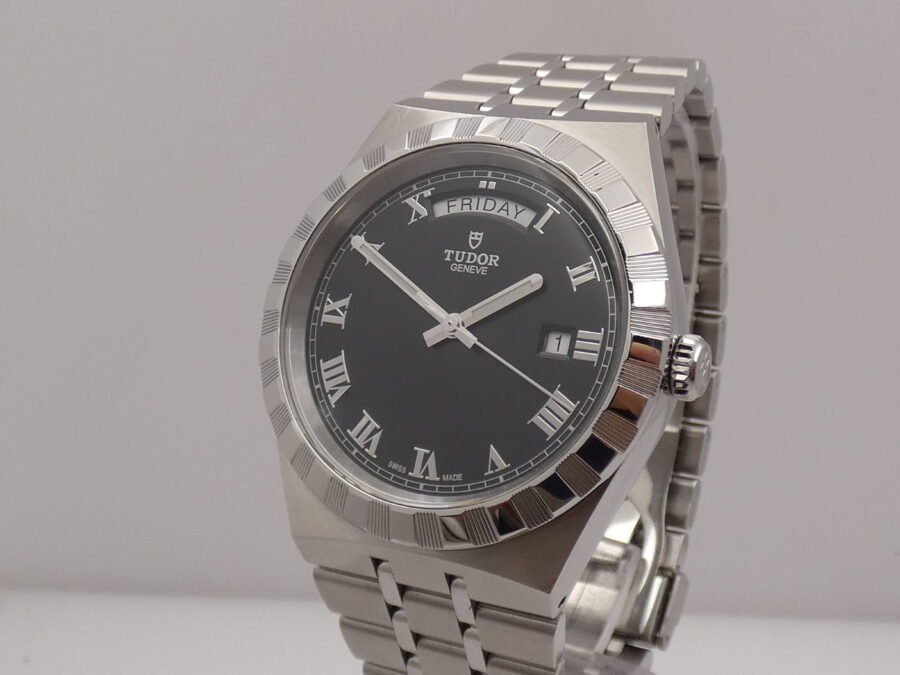 Tudor Royal Day-Date 28600 BOX&PAPERS Anno 2022 Automatico Lunetta Thunderbird Bracciale Jubille Acciaio - immagine 9
