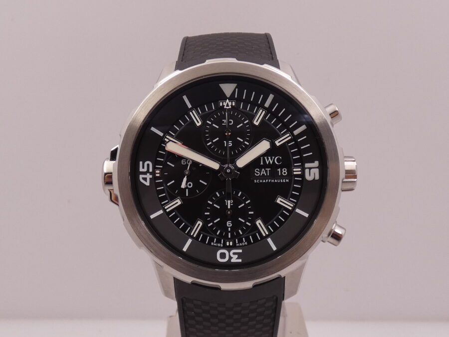 Cronografo IWC Aquatimer Day-Date 45mm IW3768 With PAPERS Acciaio 2016 LIKE NEW Automatico Acciaio - immagine 8