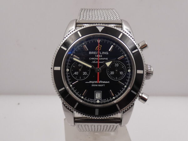 Cronografo Breitling Superocean Heritage 44mm A23370 Anno 2013 FULL SET Automatico Bracciale Mesh