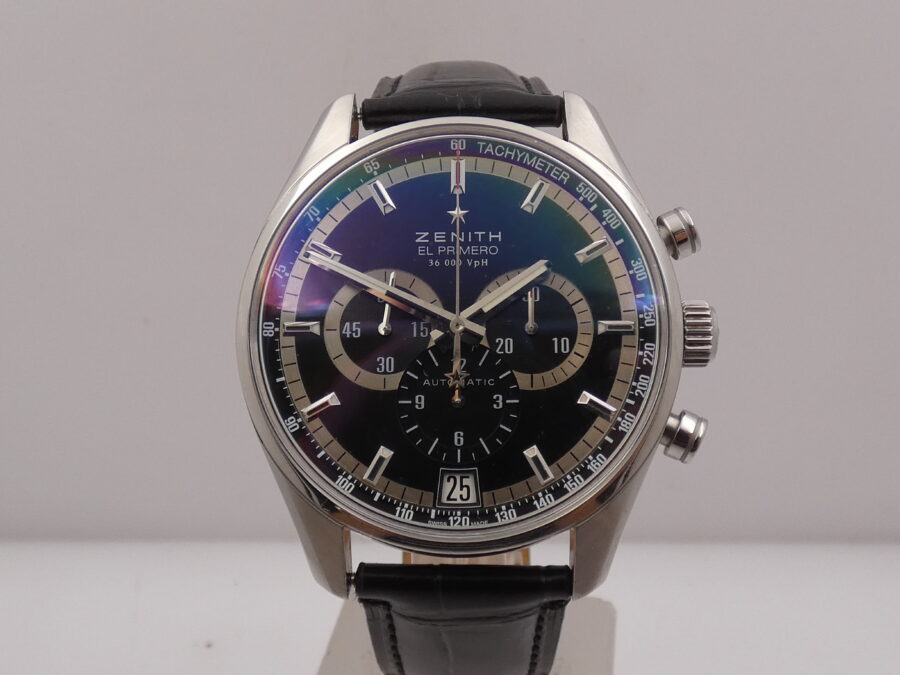 Zenith El Primero Chronomaster 36'000 Vph Chrono WITH BOX Automatic Anno 2015 Acciaio 03.2040.400 - immagine 9