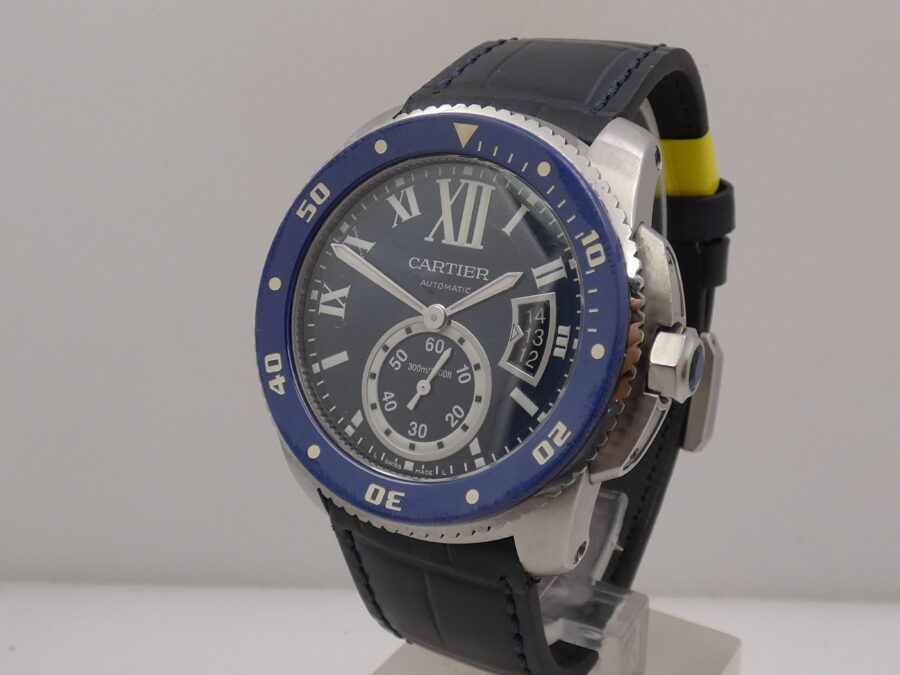 Cartier Calibre de Cartier Diver 3729 Deep Blue Dial Lunetta in Ceramica Automatico Acciaio - immagine 10