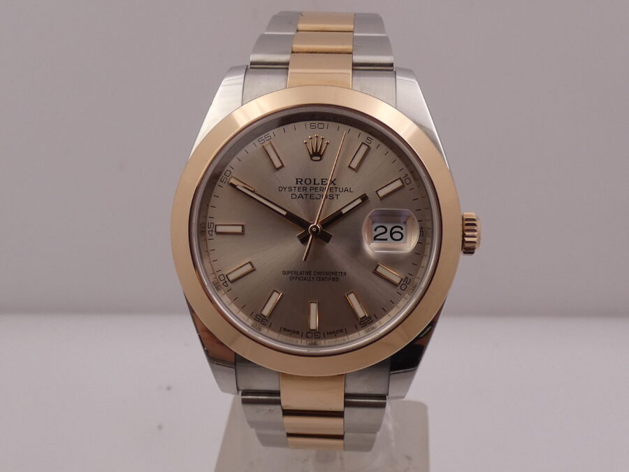 Rolex Datejust 41 126301 Oro Rosa 18Kt SUNDUST BOX&PAPERS NEAR N.O.S. With Some Stickers Anno 2018 Automatico - immagine 10