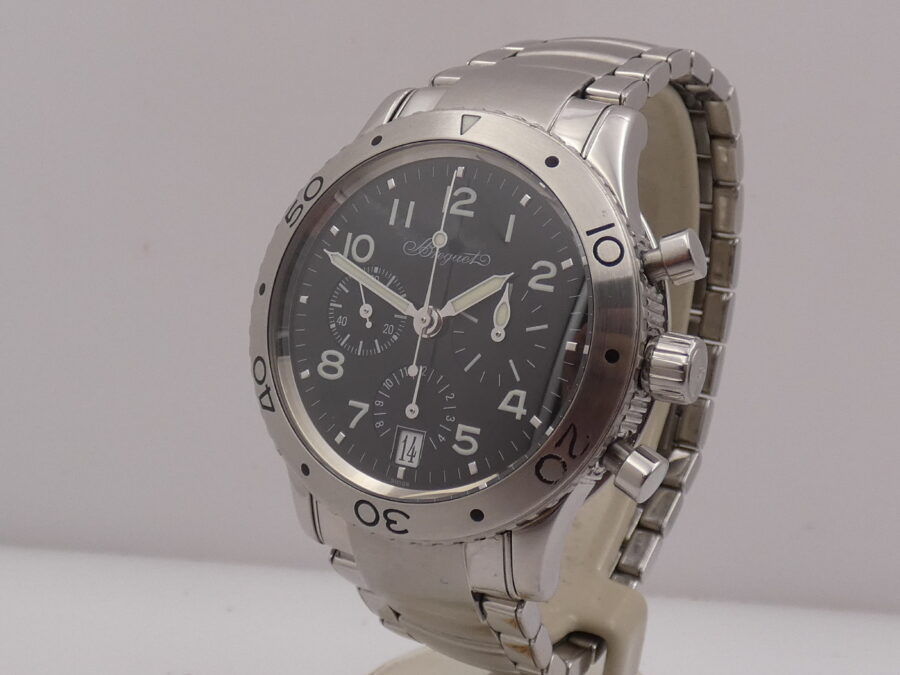Cronografo Breguet Type XX - XXI - XXII Transatlantique 3820 Flyback Anni 2000's Automatico Acciaio Type XX Braccialato - immagine 10