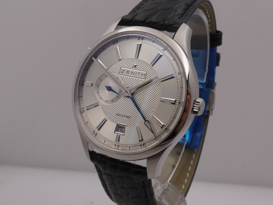 Zenith Elite Dual Time GMT 03.2130.682 LIKE NEW Honey Comb Dial Automatico Acciaio - immagine 10
