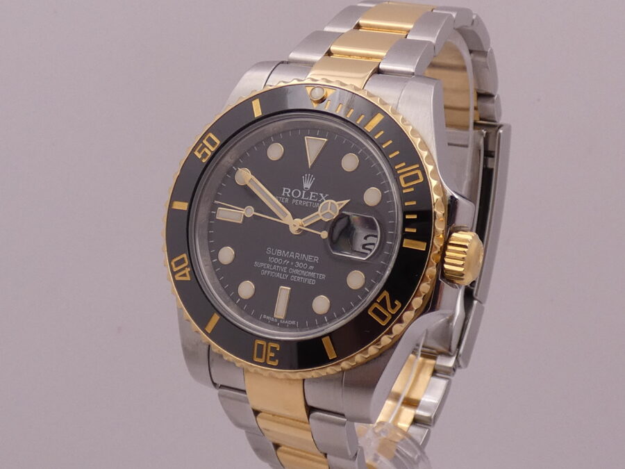 Rolex Submariner Date 116613LN Oro massiccio & Acciaio 18Kt BOX&PAPERS Anno 2011 Automatico - immagine 10