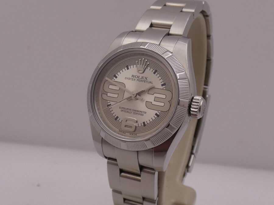 Rolex Oyster Perpetual Lady 26mm 176210 WITH PAPERS & TAG PRICE Anno 2008 Automatico Thunderbird Bezel - immagine 9