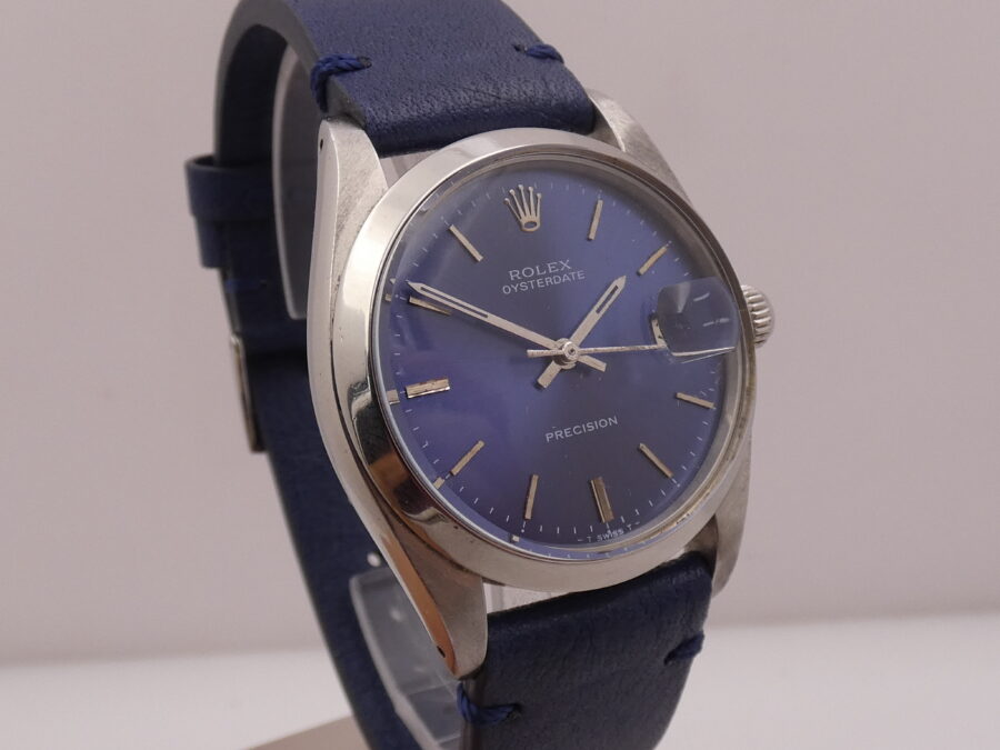 Rolex Oysterdate Precision 6694 Anno 1985 Blue Dial Carica Manuale Cal. 1225 Vintage - immagine 9