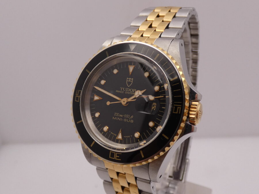 Tudor Mini-Sub 73091 By Rolex GILT DIAL 18Kt Oro &Acciaio Acciaio 1989 Automatico - immagine 9