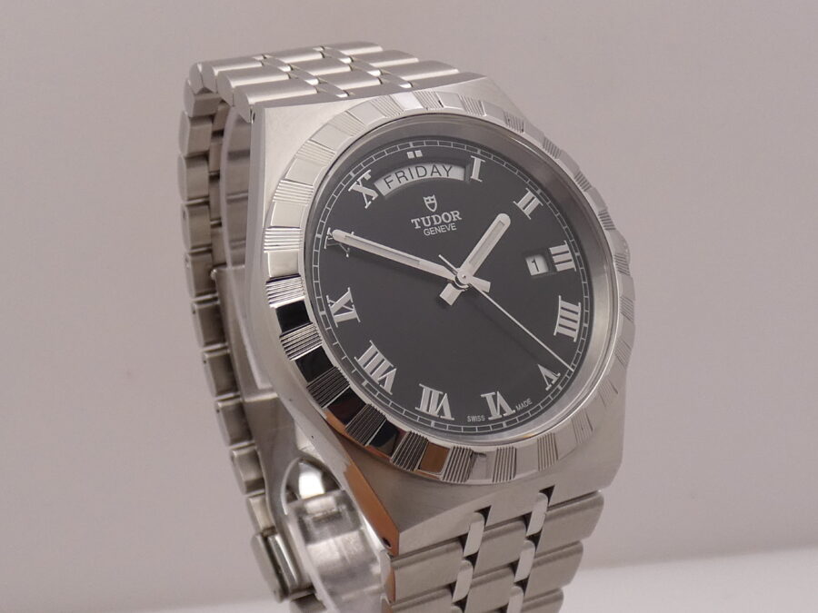 Tudor Royal Day-Date 28600 BOX&PAPERS Anno 2022 Automatico Lunetta Thunderbird Bracciale Jubille Acciaio - immagine 10