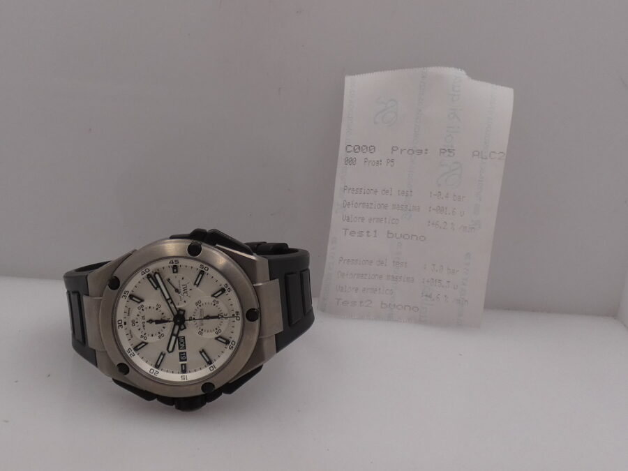 Cronografo IWC Ingenieur Double Titanio Rattrapante Split Second Day-Date IW3865 Automatico - immagine 9
