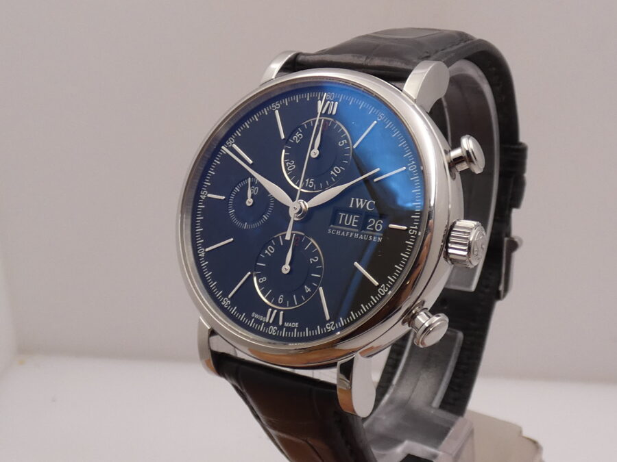 Cronografo IWC Portofino Day-Date IW3910 WITH PAPERS Anno 2017 Black Dial Automatico Acciaio - immagine 10
