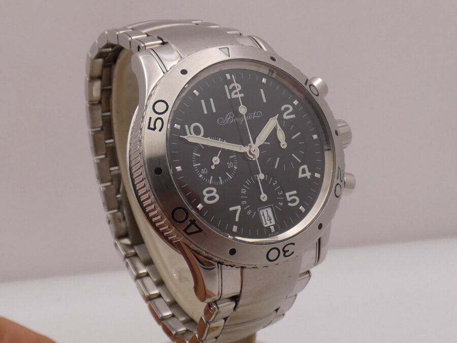 Cronografo Breguet Type XX - XXI - XXII Transatlantique 3820 Flyback Anni 2000's Automatico Acciaio Type XX Braccialato - immagine 11
