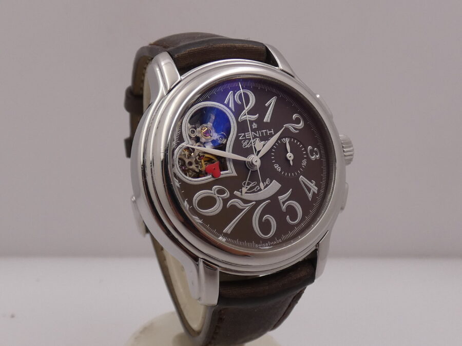 Zenith El Primero Chronomaster Lady WITH PAPERS Open Love Power Reserve Anno 2009 Automatico Acciaio - immagine 11