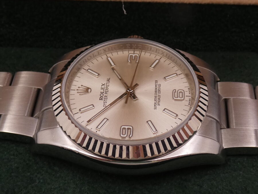 Rolex Oyster Perpetual 36 116034 Lunetta Oro Bianco 18Kt BOX&PAPERS Anno 2008 Automatico - immagine 10