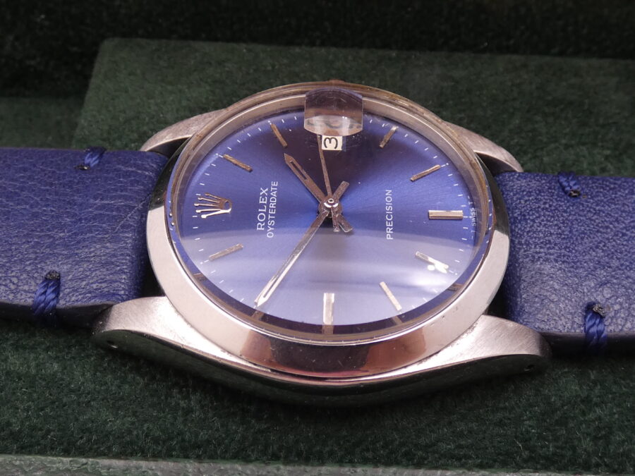 Rolex Oysterdate Precision 6694 Anno 1985 Blue Dial Carica Manuale Cal. 1225 Vintage - immagine 10
