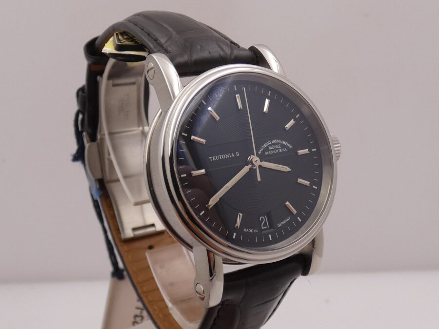 Mühle Glashütte Teutonia II Medium NEW BOX&PAPERS Acciaio Automatico Edizione Limitata Mai Indossato - immagine 11
